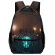 yanfind Children's Backpack  Winter Street City Dark Illuminated Lamp Insubstantial Landscape Evening Travel Electricity Preschool Nursery Travel Bag