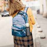 yanfind Children's Backpack Arctic Drone  Iceland Mist  Snow Fog Free Winter Preschool Nursery Travel Bag