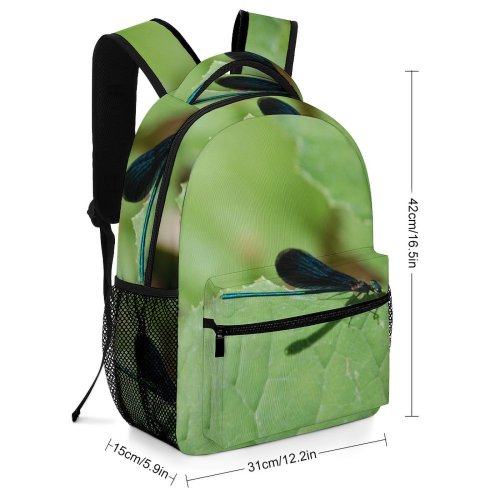 yanfind Children's Backpack Insect Leaves Fly Invertebrate Leaf Pest Dragonflies Damseflies Damselfly Arthropod Preschool Nursery Travel Bag