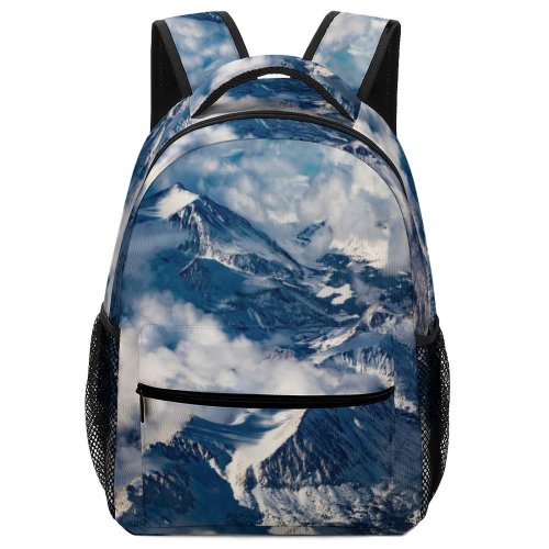 yanfind Children's Backpack Landscape Peak Pictures Outdoors Grey Snow  Range  Birds Preschool Nursery Travel Bag