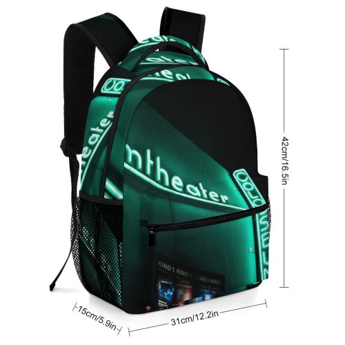 yanfind Children's Backpack Dark Time Design Illuminated Lights Movie Evening Light Neon Urban Signalise Outdoors Preschool Nursery Travel Bag