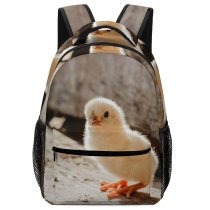 yanfind Children's Backpack  Focus Poultry Chicken Little Depth Daylight Baby Avian Field Wooden Fur Preschool Nursery Travel Bag