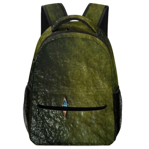 yanfind Children's Backpack Dark H Daylight Travel Action Boat Outdoors O Lake Reflection Preschool Nursery Travel Bag