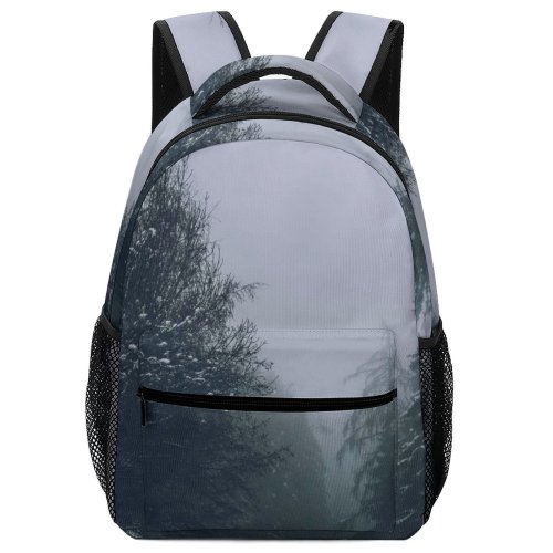 yanfind Children's Backpack Drive Winter Fog Guidance Season Roadway Hazy Curve Driving Mist Transportation Foggy Preschool Nursery Travel Bag