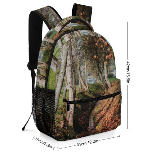 yanfind Children's Backpack Fores Plant Trunk River  Pictures Cerveira Ground Tree Free Colorful Preschool Nursery Travel Bag