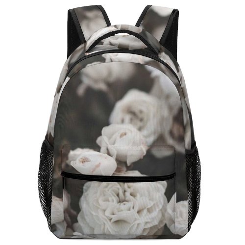 yanfind Children's Backpack  Flower Plant Rose Grey Arrangement Bouquet Petal Geranium Art Floral Design Preschool Nursery Travel Bag