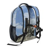 yanfind Children's Backpack Budapest Lion Chain Statue Landmark Sculpture Sky Monument Cloud Big Cats Preschool Nursery Travel Bag