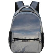 yanfind Children's Backpack Grey Snow    Outdoors Winter Alps Landscape Arctic  Hills Preschool Nursery Travel Bag