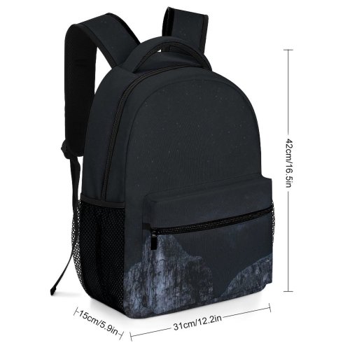 yanfind Children's Backpack Dark Exploration Landscape Travel Light Snow Outdoors Scenic Starry Shot Sky Preschool Nursery Travel Bag