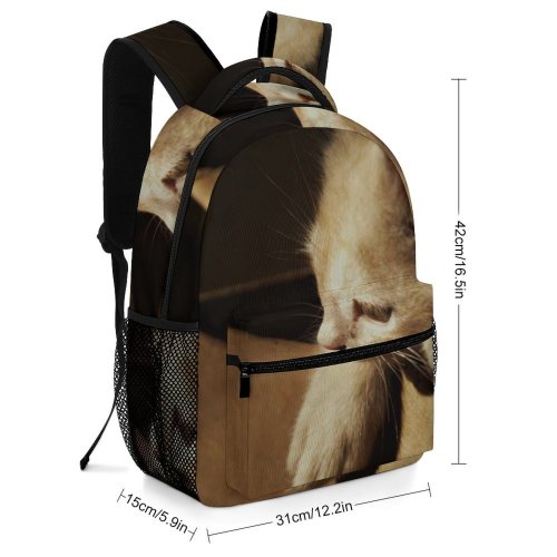 yanfind Children's Backpack Funny Curiosity Cute Baby Young Little  Studio Portrait Pet Whisker Downy Preschool Nursery Travel Bag