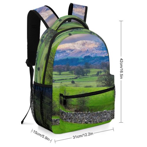 yanfind Children's Backpack Field Grassland Outdoors Countryside Farm Rural Meadow Pasture Ranch  Uk Grazing Preschool Nursery Travel Bag