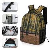 yanfind Children's Backpack Forest Tree Flora Land Outdoors Plant Vegetation Trunk Wood Foliage Autumn Conifer Preschool Nursery Travel Bag