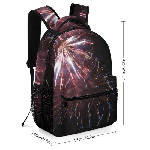yanfind Children's Backpack Fireworks Night Year Party Colour Entertainment Explosion Sparkle Energy Sky Texture Preschool Nursery Travel Bag