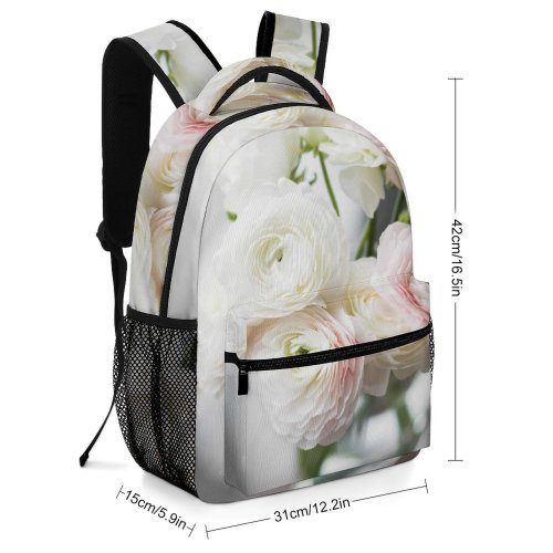 yanfind Children's Backpack Flower Plant  Ranunculus Bouquet Arrangement Rose Ottawa  Grey Garden Ranunculuses Preschool Nursery Travel Bag