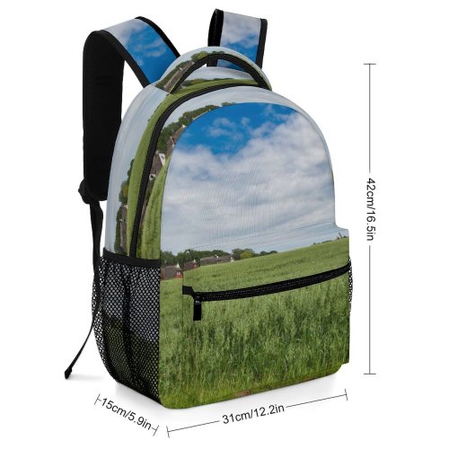 yanfind Children's Backpack Field Grassland Outdoors Countryside Grass Plant Farm Rural Land Meadow Pasture Vegetation Preschool Nursery Travel Bag