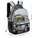 yanfind Children's Backpack Drive Tree Bus Post Journey Industrial City Street Lamp Curtain Roadway Unrecognizable Preschool Nursery Travel Bag