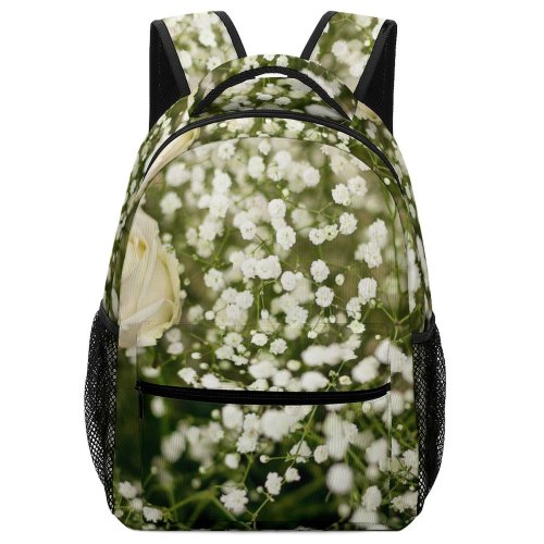 yanfind Children's Backpack Flower Rose  Plant Petal Babys Breath Bouquet Public Domain Preschool Nursery Travel Bag