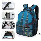yanfind Children's Backpack Building Rise Conlay High Pictures Banyan Lumpur Urban Tree Downtown Metropolis Preschool Nursery Travel Bag