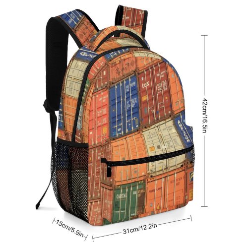 yanfind Children's Backpack Export Trade Transport Pier Cargo Colorful Intermodal Warehouse Merchandise Storage Logistics Harbour Preschool Nursery Travel Bag