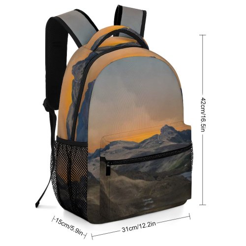 yanfind Children's Backpack Landscape Peak Sunrise Building Countryside Housing National Cajas Pictures Ecuador Preschool Nursery Travel Bag
