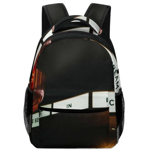 yanfind Children's Backpack Dark Design Illuminated Lamp Technology Travel Light Display Outdoors Signage Art Conceptual Preschool Nursery Travel Bag