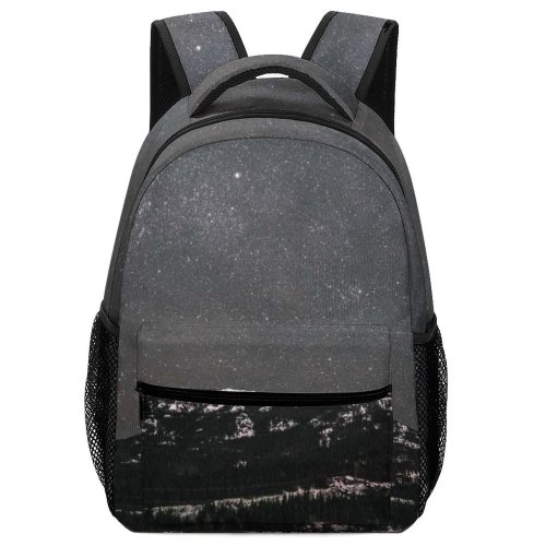 yanfind Children's Backpack Frozen Winter Dark Lights Scenery Landscape Evening Island Beach Nightsky Snow Astronomy Preschool Nursery Travel Bag