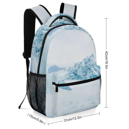 yanfind Children's Backpack Landscape Peak Iceberg Explore Iceland Pictures Outdoors Snow Preschool Nursery Travel Bag