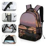 yanfind Children's Backpack Bay Tourism Liners Port Adventure Landscape Destination Travel Island Marina Beach Cruise Preschool Nursery Travel Bag