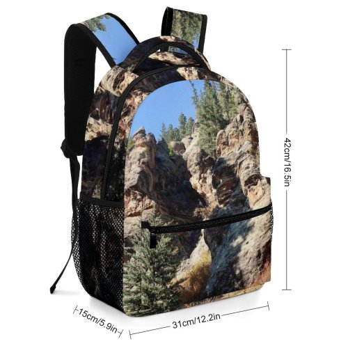 yanfind Children's Backpack Abies Jemez Pine Plant Forest Wilderness River Spruce Creative Mexico Pictures Preschool Nursery Travel Bag