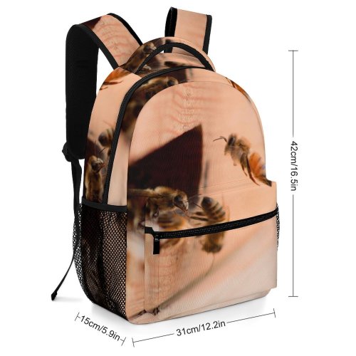yanfind Children's Backpack Honey Portland Andrena Honeybee Beehive Images Commons Creative Apidae Wallpapers Insect Preschool Nursery Travel Bag