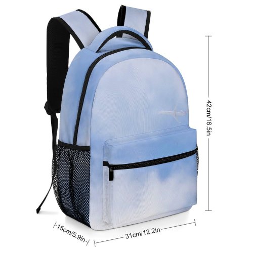 yanfind Children's Backpack Birds Flying Airplane Adventure Leisure Activities Aircraft Transportation Vehicle Flight Travel Cloud Preschool Nursery Travel Bag