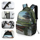 yanfind Children's Backpack Bali Plants Tourism Beautiful Danau  Grass Landscape Daylight Pura Travel Tropical Preschool Nursery Travel Bag