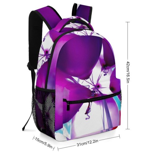 yanfind Children's Backpack  Balloon Purple Design Shining  Ball Colorful Light Surprise Outdoor Helium Preschool Nursery Travel Bag