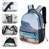 yanfind Children's Backpack Coast Scenery Promontory Slope  Mesa Free Ocean Shoreline  Stock Preschool Nursery Travel Bag