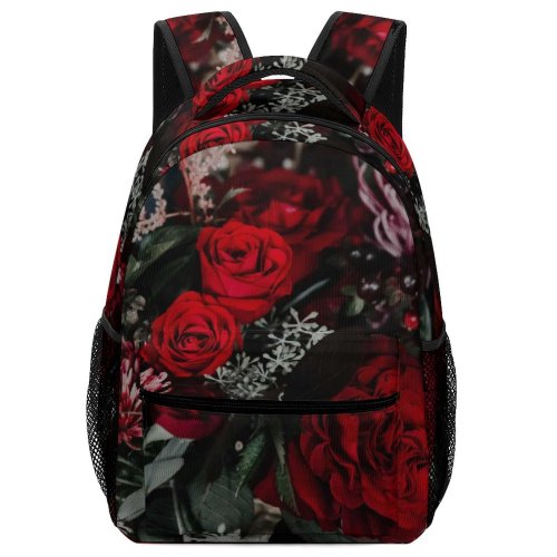 yanfind Children's Backpack Flower  Flora Plant Rose Bouquet Ornament Arrangement Vase Pottery Potted Jar Preschool Nursery Travel Bag