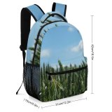 yanfind Children's Backpack Field Sky Crop Grass Plant Wheat Natural Landscape Elymus Repens Triticale Grain Preschool Nursery Travel Bag