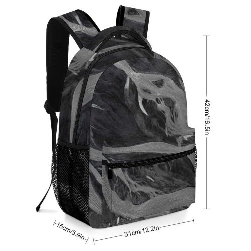 yanfind Children's Backpack Expressionism Design Artistic Creativity Smooth Abstract Creative Artwork Art Cephalopod Grayscale Texture Preschool Nursery Travel Bag