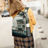yanfind Children's Backpack Bay Yacht Clouds Port Daylight Pier Travel Ferry Watercrafts Boat Transportation Outdoors Preschool Nursery Travel Bag