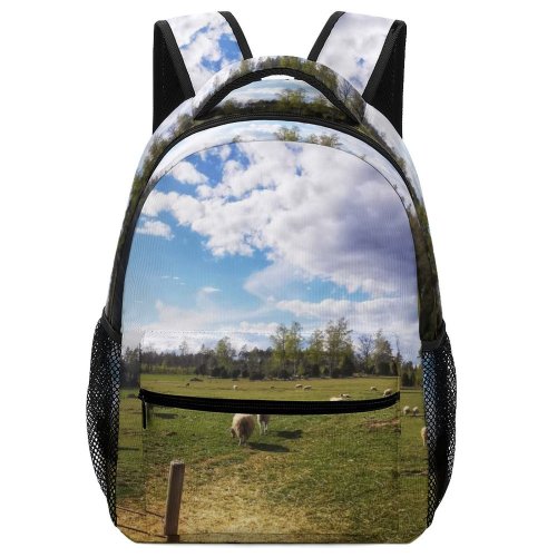 yanfind Children's Backpack Grassland Field Farm Rural Cow Cattle Meadow Pasture Ranch Grazing Outdoors Countryside Preschool Nursery Travel Bag