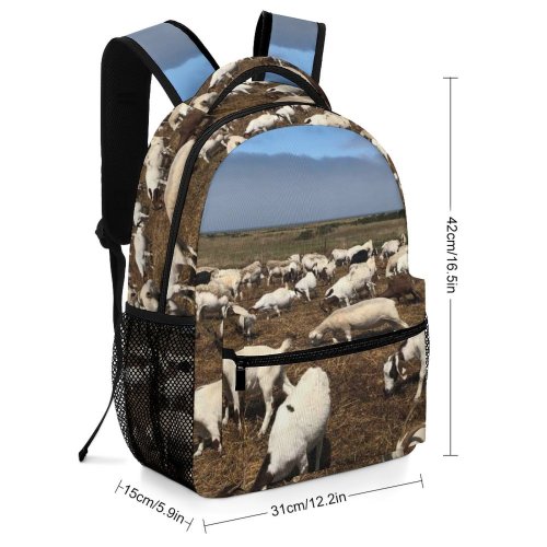 yanfind Children's Backpack Field Grassland Outdoors Countryside Farm Rural Grazing Meadow Pasture Ranch Cattle Cow Preschool Nursery Travel Bag