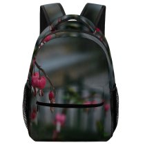yanfind Children's Backpack Drop Blush Petals  Domain Stems Love Plant Geranium Public Rainfall Preschool Nursery Travel Bag
