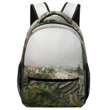 yanfind Children's Backpack Field Grassland Outdoors Countryside Paddy Scenery Rural Grey Public Domain Preschool Nursery Travel Bag