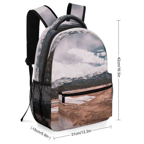 yanfind Children's Backpack Abies Scenery Range Tree  Plant Fir Free Ground Basin Preschool Nursery Travel Bag