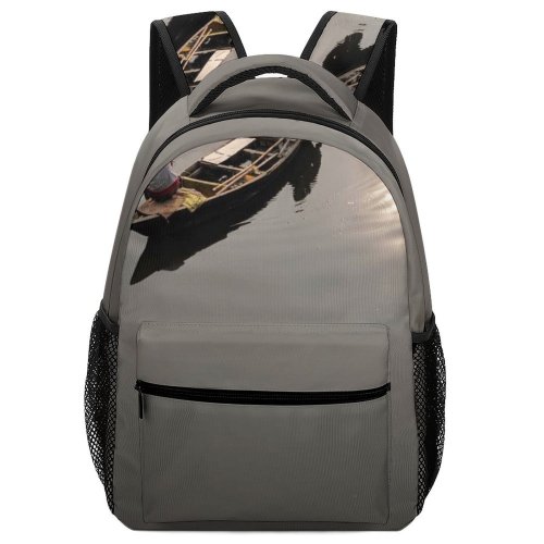 yanfind Children's Backpack Fishermen Sunset Daylight Travel Beach Action Boat Outdoors Scenic Lake High Reflection Preschool Nursery Travel Bag