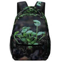yanfind Children's Backpack Flora Sprout Focus Herb Soil Plant Ground Leaves Growth Preschool Nursery Travel Bag