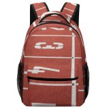 yanfind Children's Backpack Grass Lanes Number Field Oval Ground Start Sports Race Stadium Preschool Nursery Travel Bag