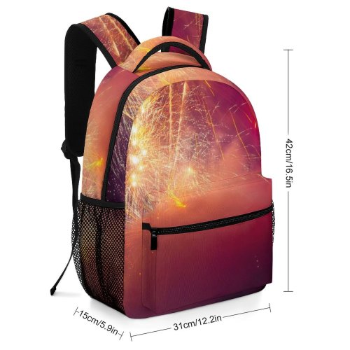yanfind Children's Backpack Festival Fireworks Evening Colorful Event Explosion Fourth Display Th Eve July Preschool Nursery Travel Bag