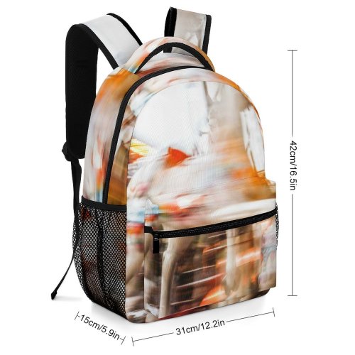yanfind Children's Backpack Fast Ride Action Motion Carousel Fairground Entertainment Park Leisure Funfair Exhilaration Preschool Nursery Travel Bag