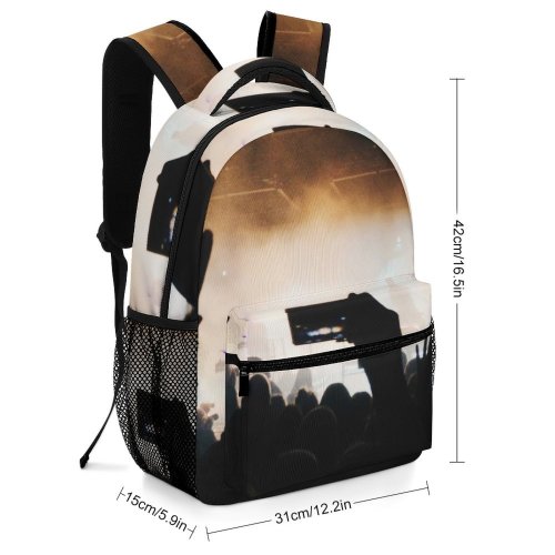yanfind Children's Backpack Backlit Festival Performance Lights Crowd Energy Audience Light Musician Roll Band Silhouette Preschool Nursery Travel Bag