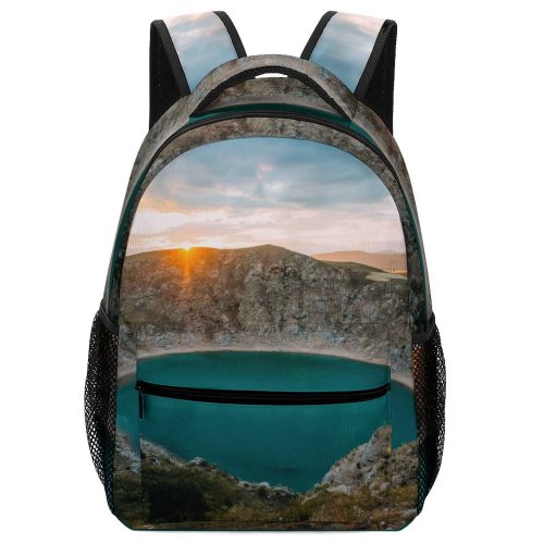 yanfind Children's Backpack Golden Beautiful Scenery Clouds Sunset Formation Landscape Travel Sunrise Geological Outdoors Preschool Nursery Travel Bag